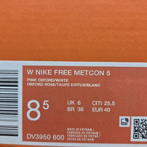 New Nike Free Metcon 5 'Pink Oxford' Women's Workout Shoes Size 8.5 - Picture 8 of 8